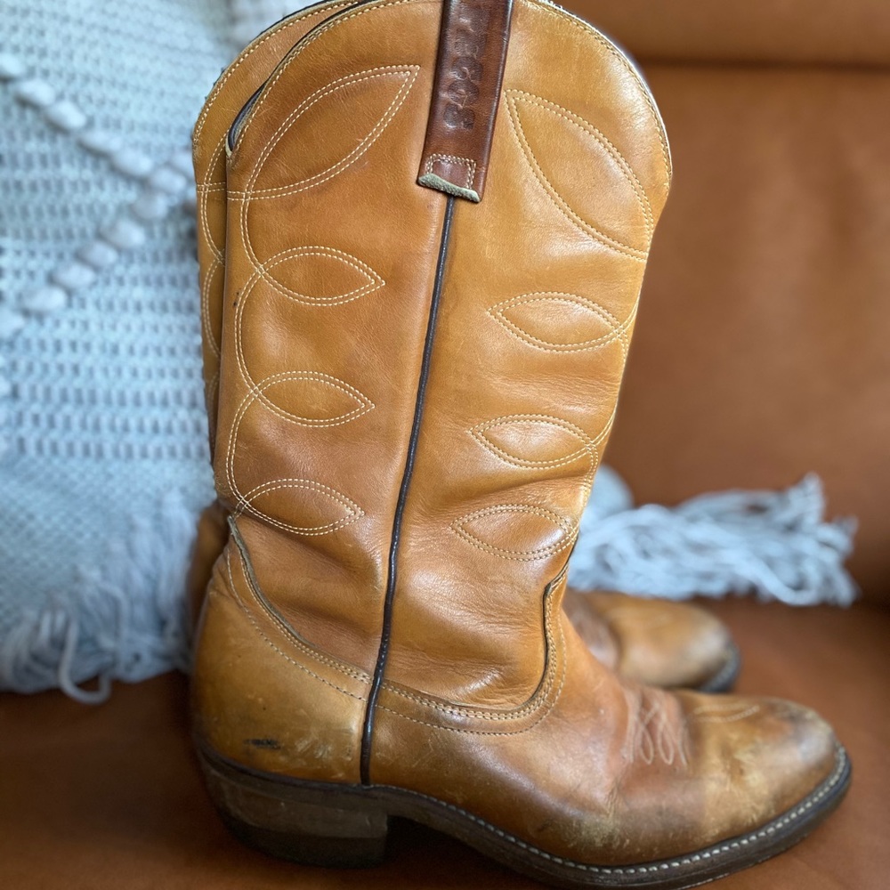 Pecos Western Cowboy leather boots size 9